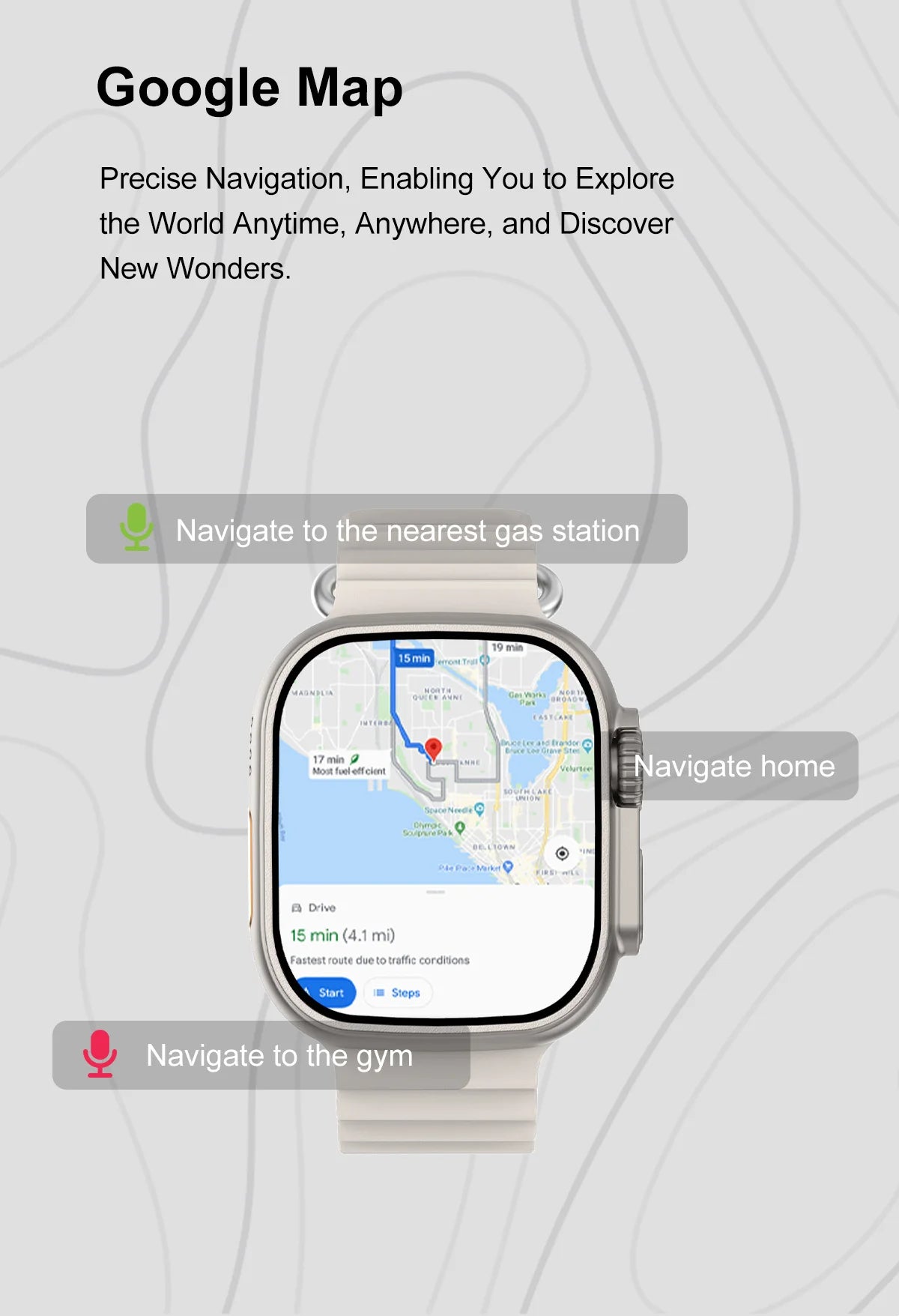 Montre Connectée GUHUAVMI Apple Watch Ultra 2 – AMOLED, Suivi Santé, Multi-Sports, IP67