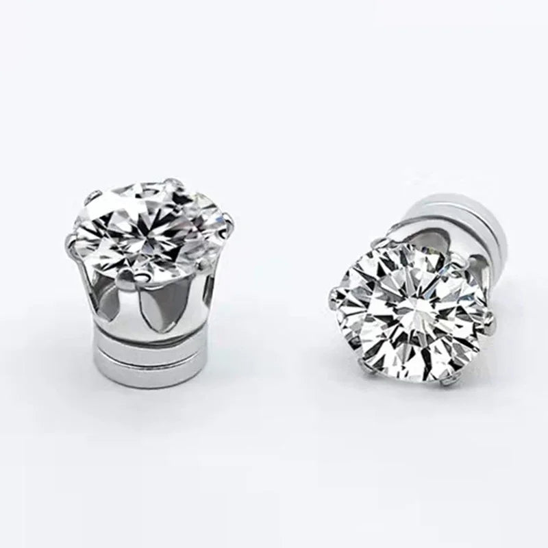 1 paire de boucles d'oreilles en Zircon pour hommes et femmes, en acier inoxydable, en cristal, pour garçons et filles, Mini boucles d'oreilles, Piercing, bijoux cadeau