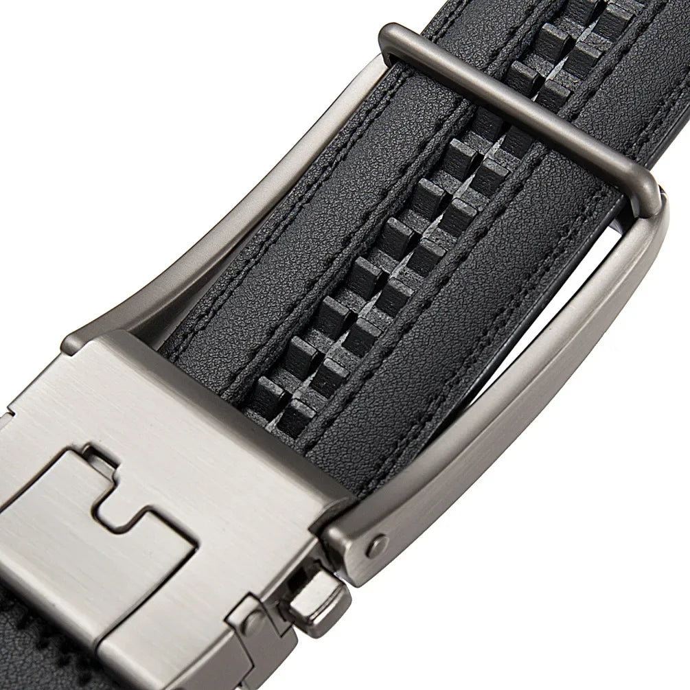 Ceinture de Luxe pour Hommes en Cuir Véritable Designer de Marque Automatique Haute Qualité Taille Élégante pour Jeans