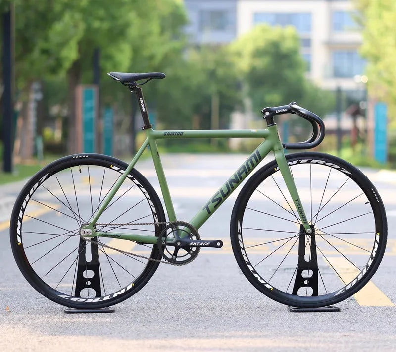 Tsunami SNM100 Fixie vélo à pignon fixe piste vélos de course à vitesse unique 700C cadre en aluminium pièces de cyclisme personnalisables sans frein