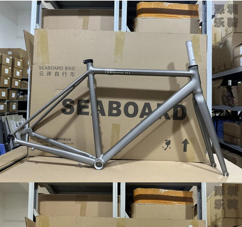 Le Cadre: TSUNAMI-Road Bicycle Frame, R1 Aluminum Alloy, 700C Rim Brake, C Clamp, Bicycle Rear Frame, Carbon Fork, New, 2024