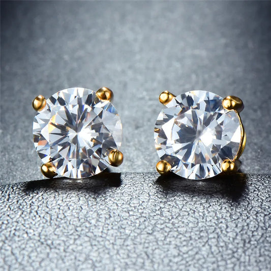 Boucles d'oreilles rondes en cristal pour femme, bijoux de mariage classiques, documents en or vintage, 4 broches, noir et violet