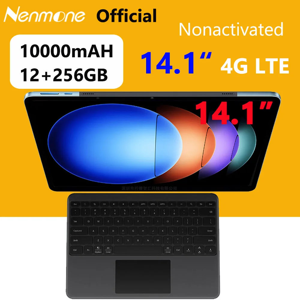 Tablette Nenmoen Mpad14 – 14,1" FHD, 6/12GB RAM, 256GB, Android 12, 4G LTE