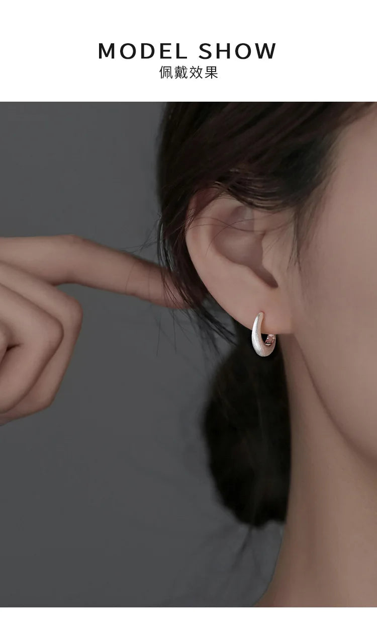 Boucles d'oreilles géométriques coréennes en argent Sterling 925, tempérament Simple, exquis, tendance, bijoux Sexy, cadeau, offre spéciale