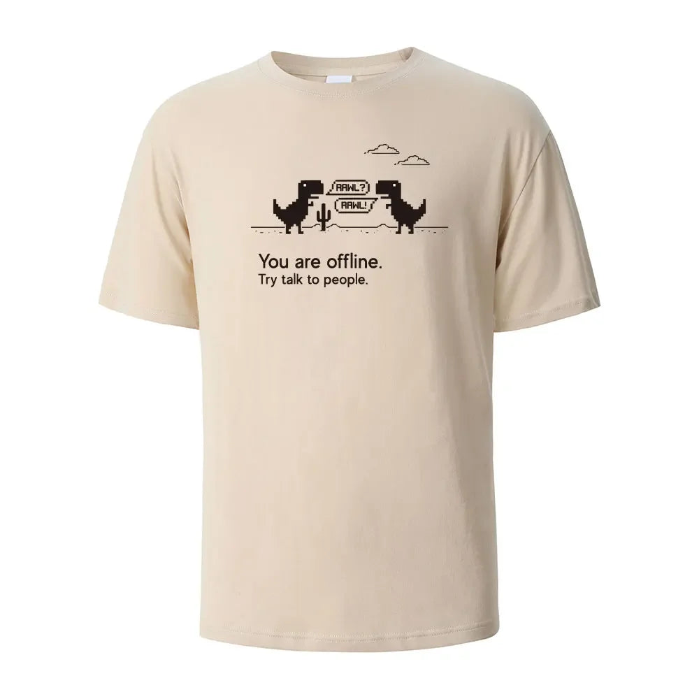 T-shirt imprimé You Are Offline pour hommes et femmes, t-shirts d'été, 100%