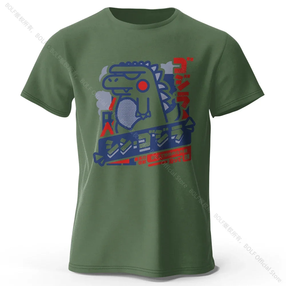 T-Shirt 100% coton imprimé Animal Harajuku Kawaii, T-Shirt léger à manches courtes et col rond, vêtements décontractés unisexes