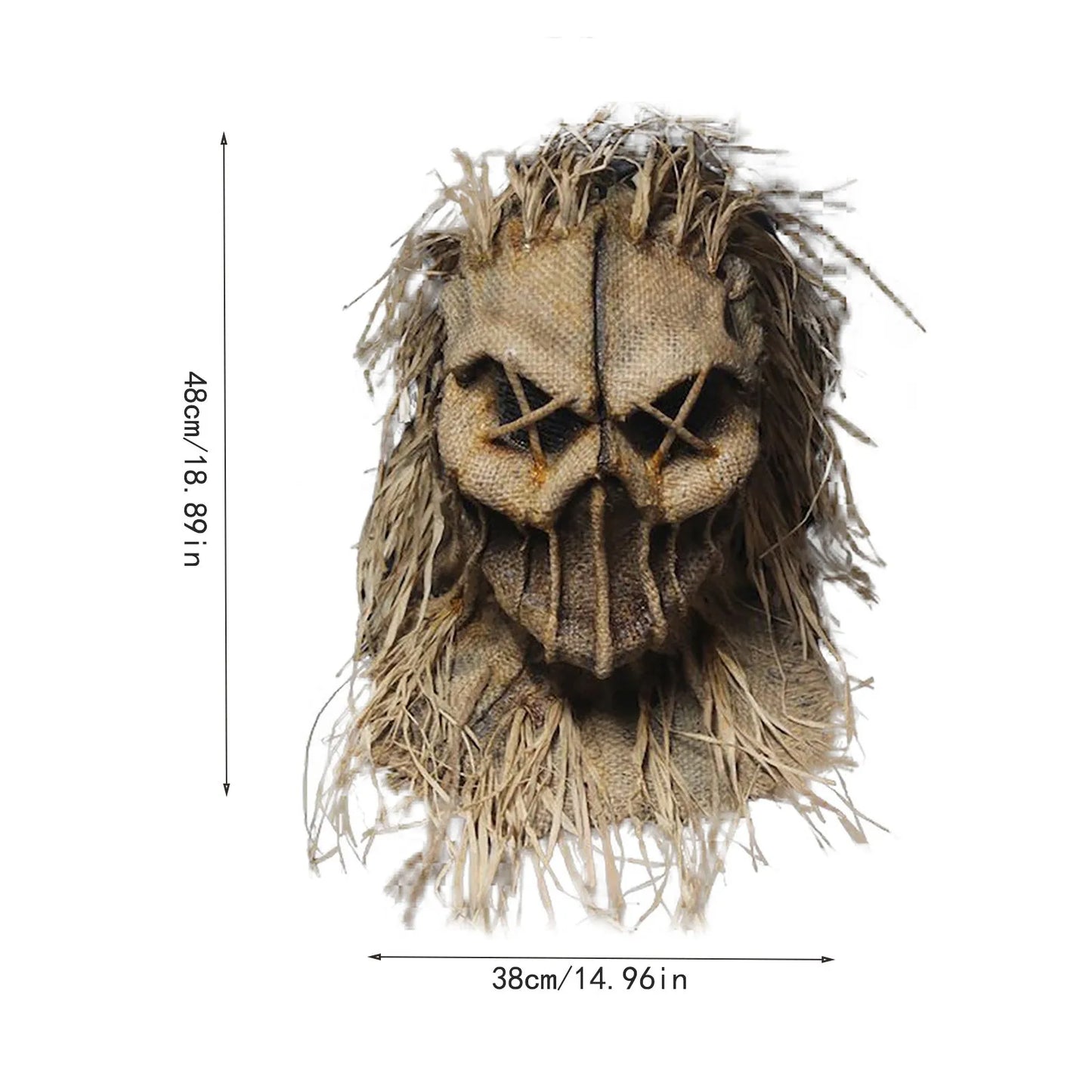 Masque Épouvantail Halloween 2025 – Cosplay et Fête Effrayante pour Adultes