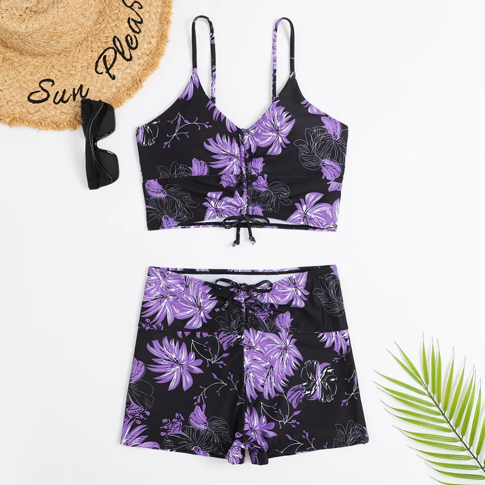Maillot de bain taille haute pour femmes, Bikini, Push Up, imprimé Floral