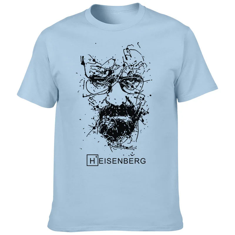 2022 Européen et Américain Créatif Breaking Bad Heisenberg T-shirt Série TV Impression Hommes Rue Mode T-shirt Haut Décontracté