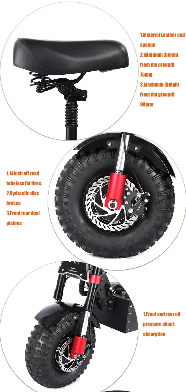 X7 Electric Scooter 8000W Dual Motor 60V 60Ah Battery Top Speed 90 km/h Max Range 140 km Foldable 14 Inch Tires Waterproof