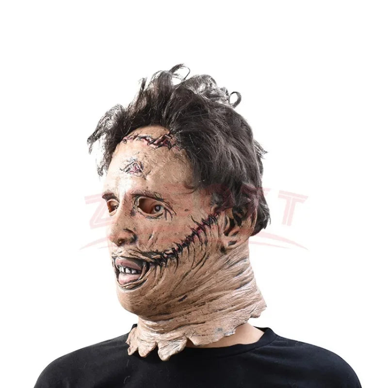 Masque Leatherface – Texas Chainsaw Massacre en Gel de Silice pour Halloween et Cosplay