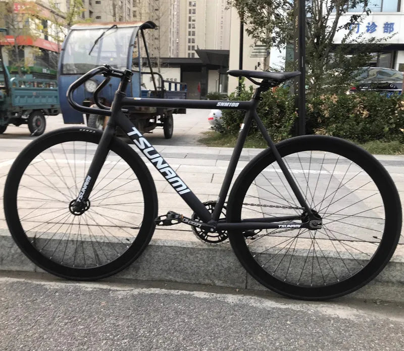 Tsunami SNM100 Fixie vélo à pignon fixe piste vélos de course à vitesse unique 700C cadre en aluminium pièces de cyclisme personnalisables sans frein