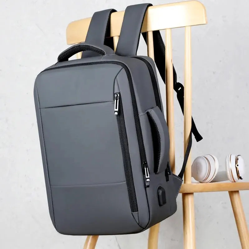 Men's Large Capacity Backpack USB Charging Laptop Bag Waterproof Business Travel Luggage Bag.