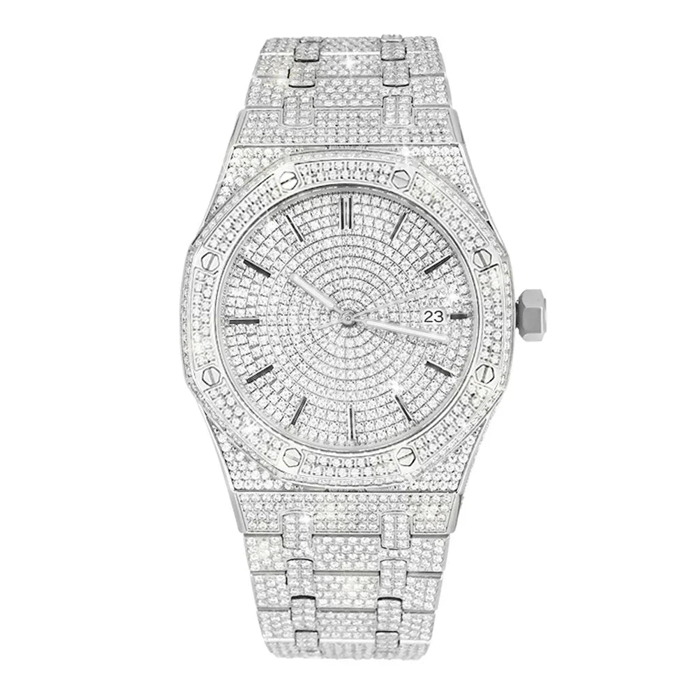 Luxury Diamond Watch – Japanese Seiko NH35 Mechanical Movement – In Stock at ParisPetitPrix.com