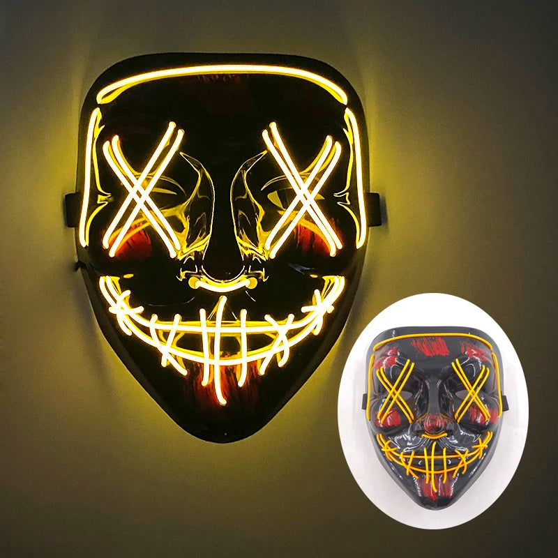 Masque Shuffle Lumineux – Cosplay Demon Slayer et Accessoire Halloween