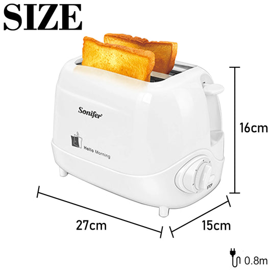 Grille-Pain Sonifer 2 Tranches – Chauffe Rapide & Multifonction