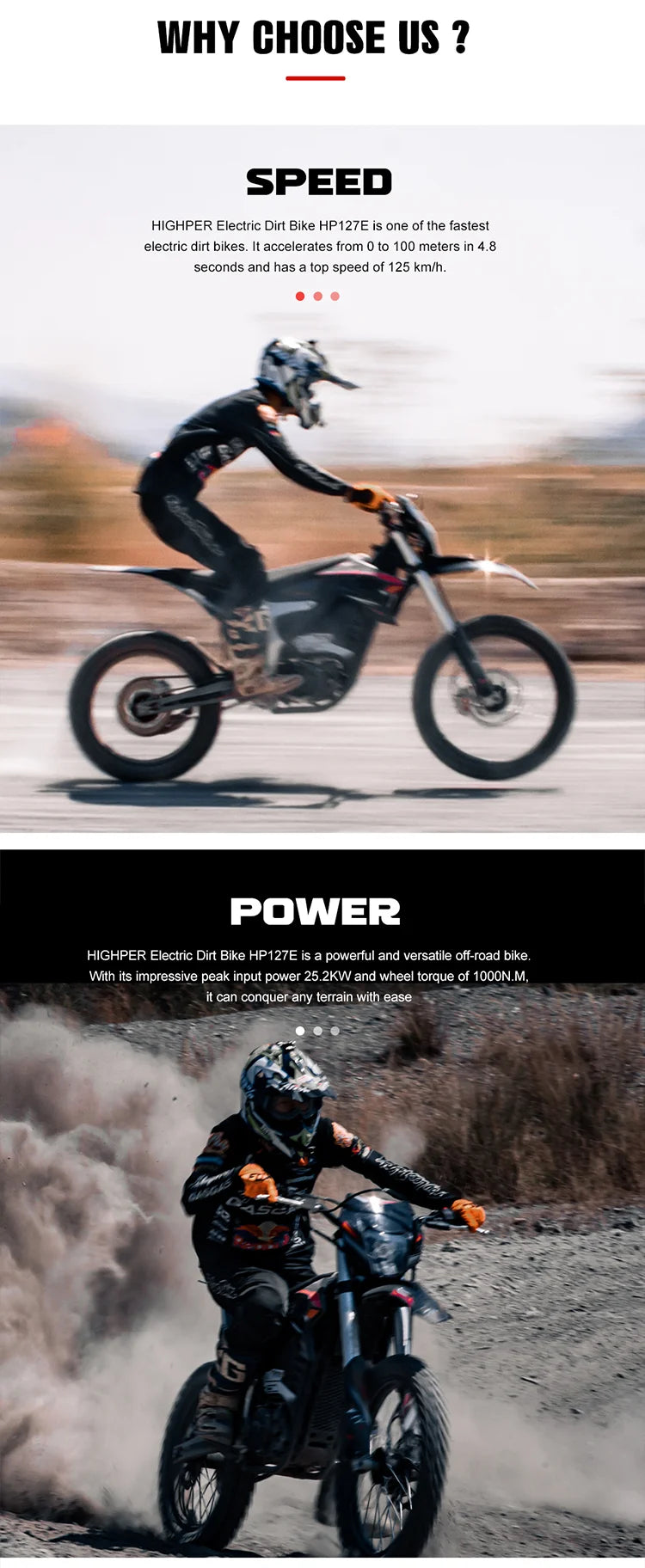 Moto Électrique Hors-Route 3000W-12KW 72V – Hiperfect