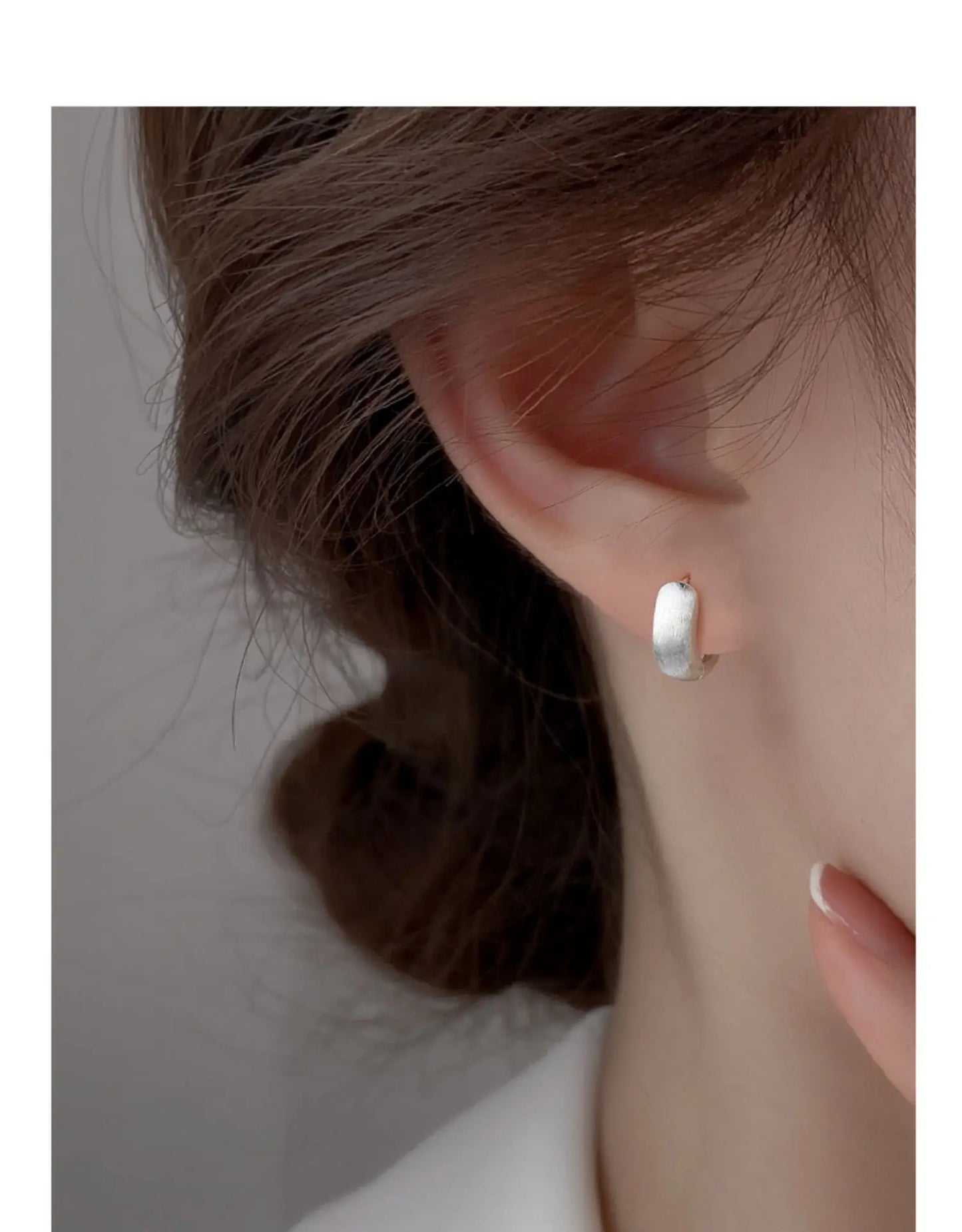 Boucles d'oreilles rondes minimalistes en argent Sterling 925 véritable pour femmes, cerceau, accessoires de bijoux