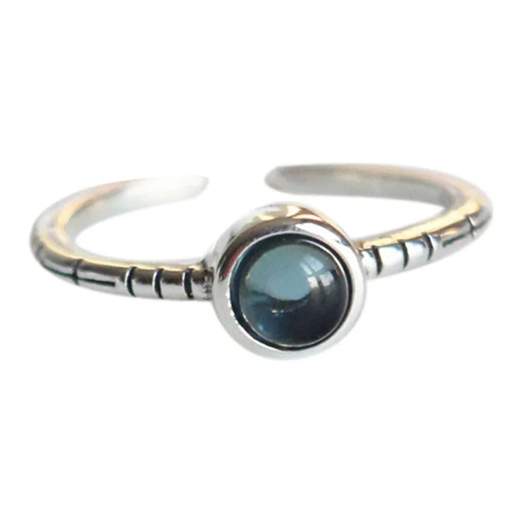 Bague en argent Sterling 925 pour femmes, lignes uniques, bijoux, doigt réglable, ouvert, Vintage, pour fête, cadeau d'anniversaire