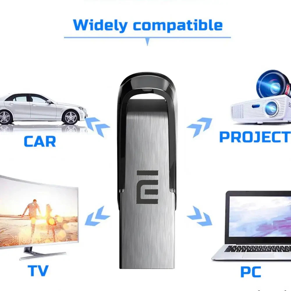 Xiaomi 2 to USB clé USB clé 1 to mémoire étanche U disque haute vitesse USB 3.2 Transmission de données métal USB clé USB OTG