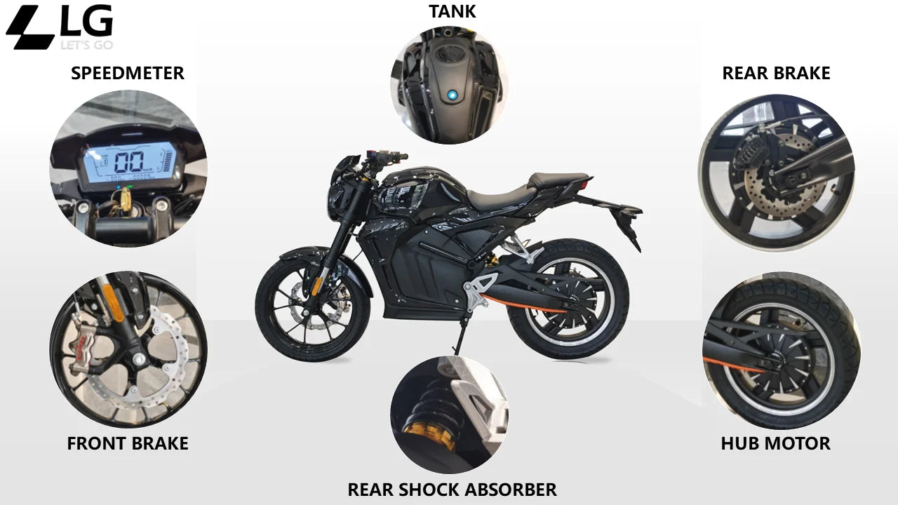Moto électrique LEGOU V9 – 72V, 3000W/5000W/8000W, 140 km d’autonomie, 110 km/h 🚀
