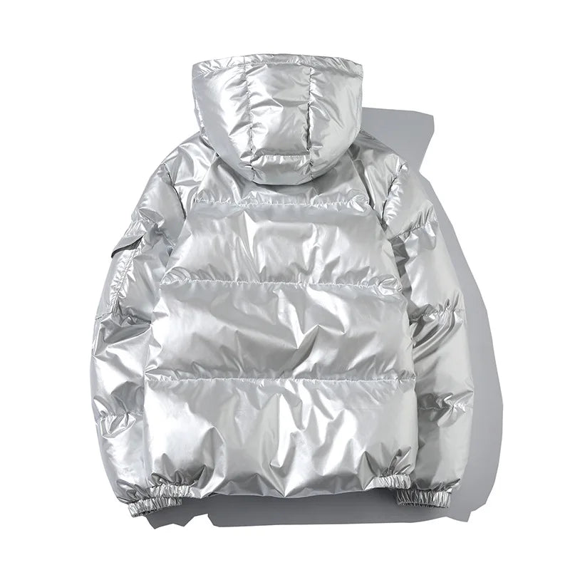 Parka hiver c à capuche imperméablesolide décontracté