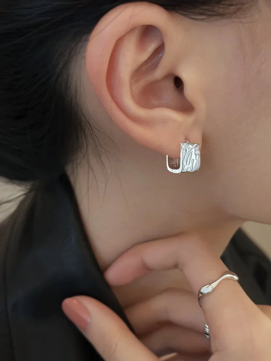 REETI 925 boucles d'oreilles en argent Sterling boucles d'oreilles carrées géométriques pour femmes cadeau boucles d'oreilles bijoux de mode cadeau