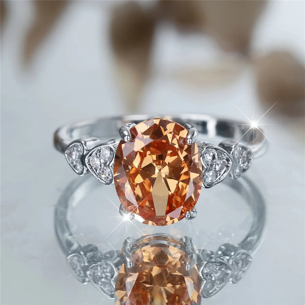 Bagues de Fiançailles promenales en Clip pour Femme, Bijoux en Or Rose, pour Document, Bandes de Mariage, Cadeaux de ix