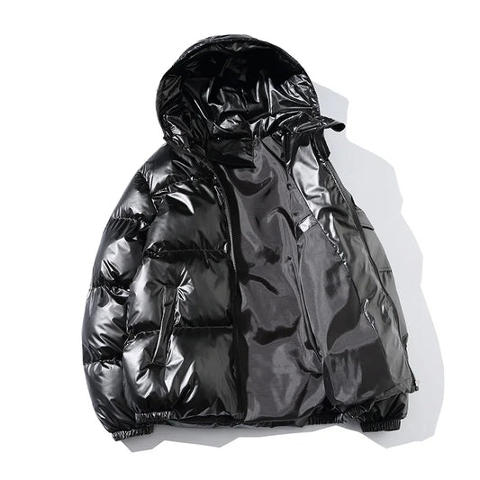 Parka hiver c à capuche imperméablesolide décontracté
