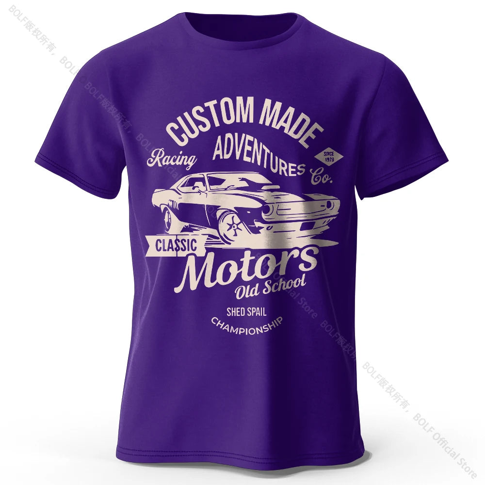 T-shirt homme BOLF – Coton peigné respirant et impression DTF haute précision