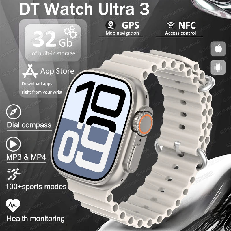 Montre Connectée GUHUAVMI Apple Watch Ultra 2 – AMOLED, Suivi Santé, Multi-Sports, IP67