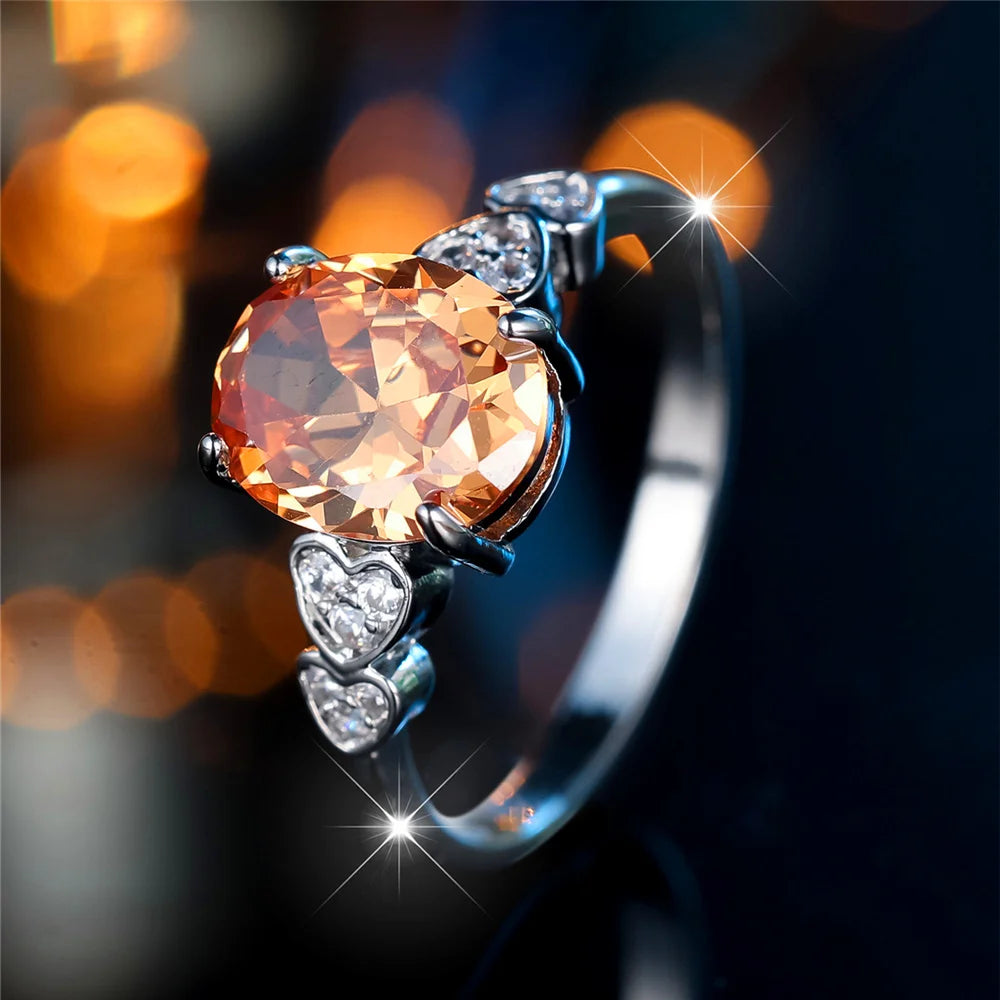 Bagues de Fiançailles promenales en Clip pour Femme, Bijoux en Or Rose, pour Document, Bandes de Mariage, Cadeaux de ix