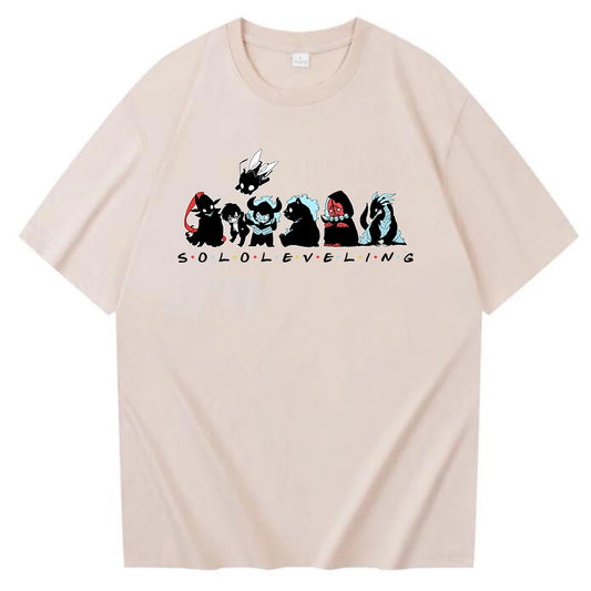 T-shirt à Manches Courtes et Col Rond, Mignon, Dessin Animé, Solo Droeling, GérGift