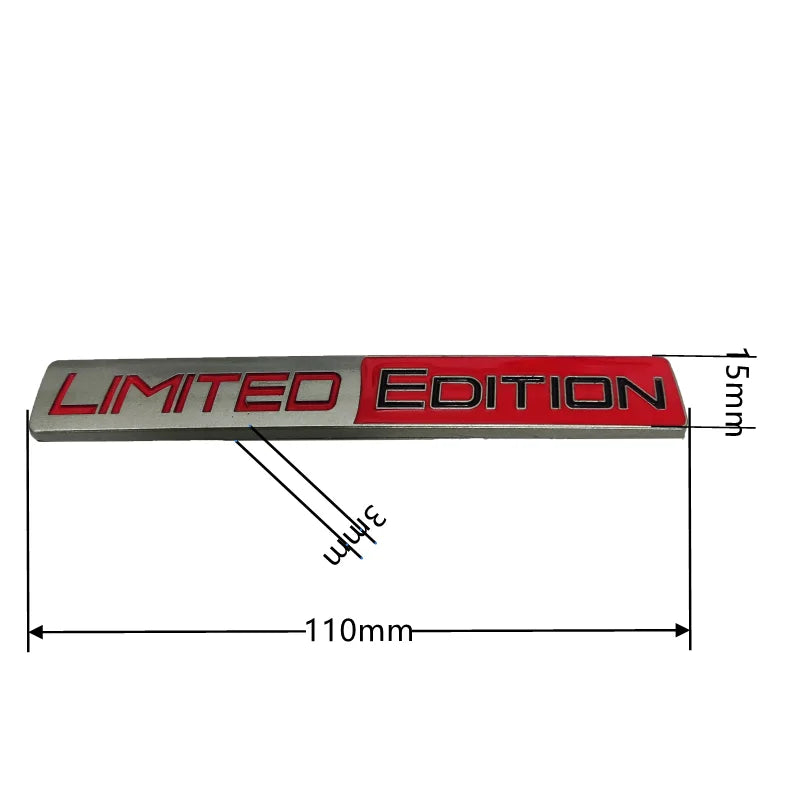 3d métal édition limitée emblème Badge autocollant Auto course Sport emblème pour coffre de voiture garde-boue côté automobile intérieur