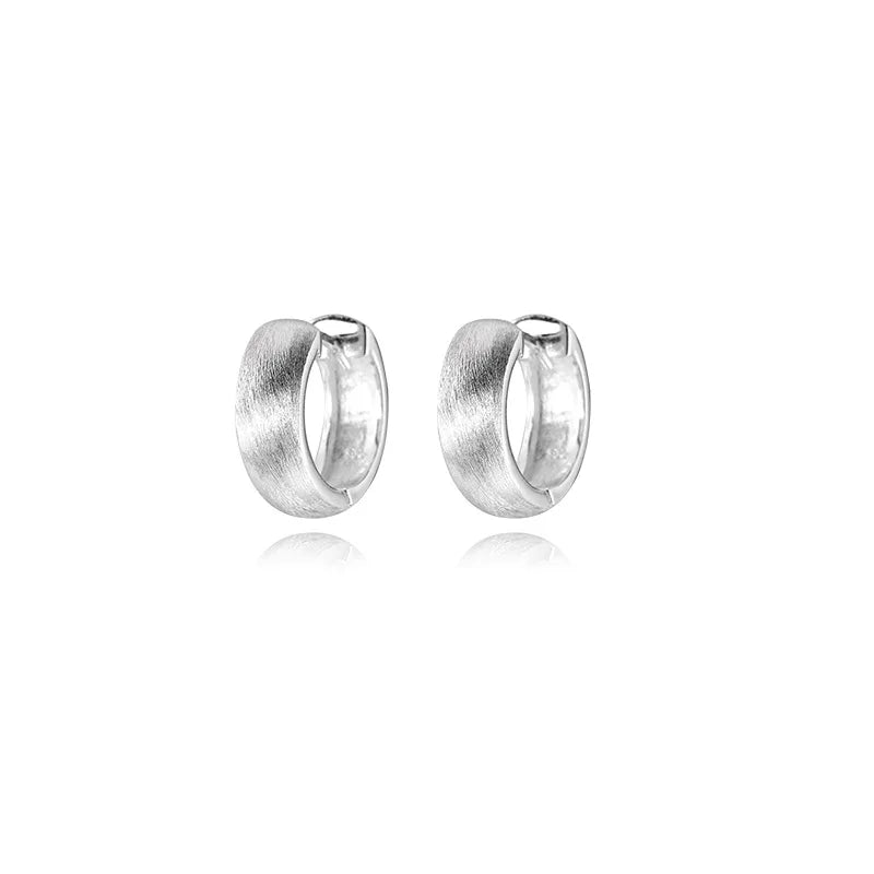 Boucles d'oreilles rondes minimalistes en argent Sterling 925 véritable pour femmes, cerceau, accessoires de bijoux