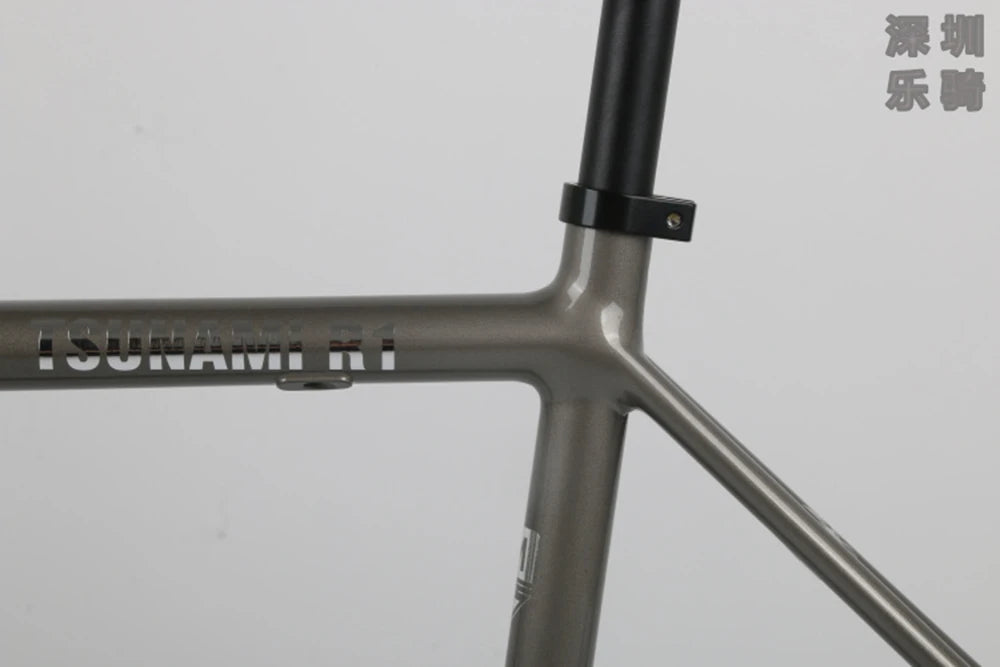 Le Cadre: TSUNAMI-Road Bicycle Frame, R1 Aluminum Alloy, 700C Rim Brake, C Clamp, Bicycle Rear Frame, Carbon Fork, New, 2024