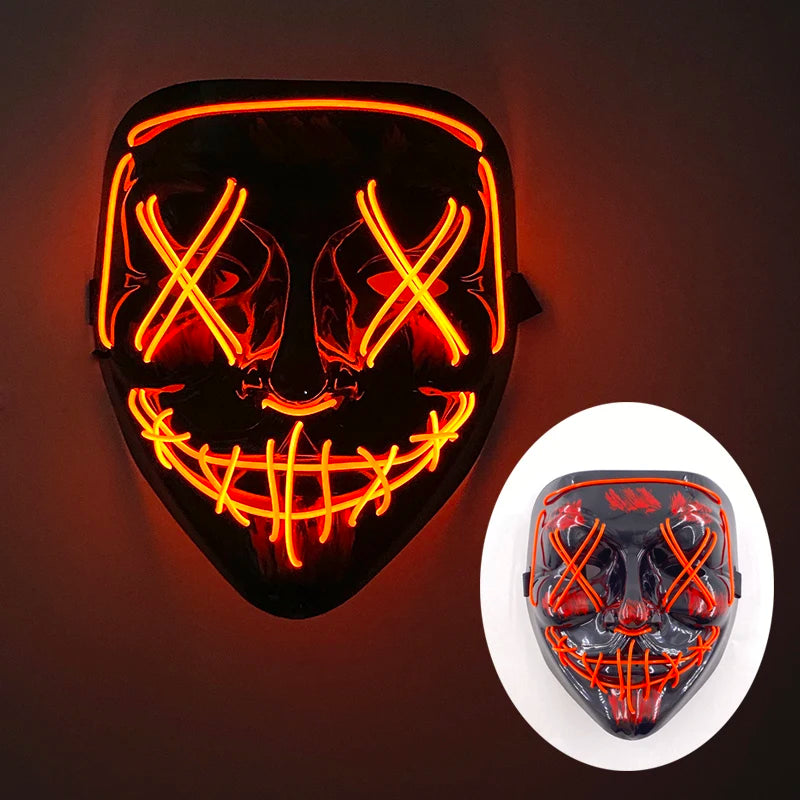 Masque Shuffle Lumineux – Cosplay Demon Slayer et Accessoire Halloween