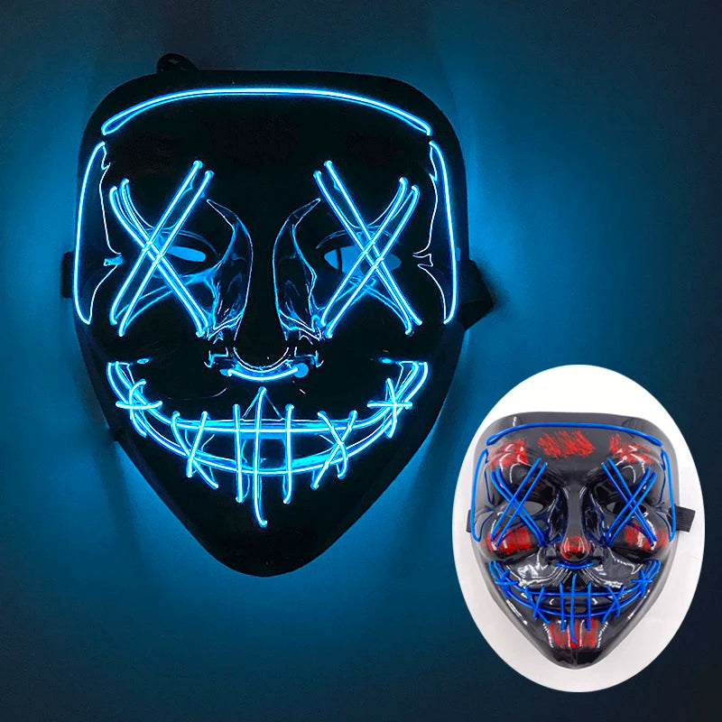 Masque Shuffle Lumineux – Cosplay Demon Slayer et Accessoire Halloween