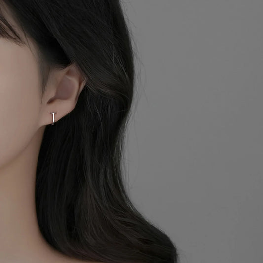 Boucles d'oreilles en argent Sterling 925 en forme de T, charmantes, Style minimaliste, cadeau de fête, bijoux fins pour femmes, nouvelle collection