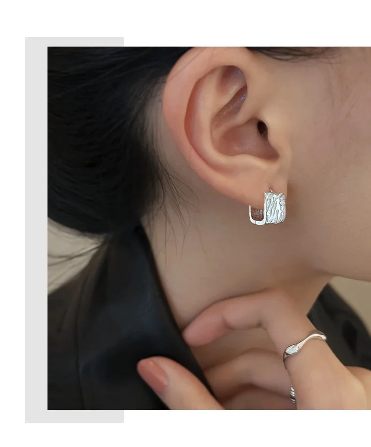 REETI 925 boucles d'oreilles en argent Sterling boucles d'oreilles carrées géométriques pour femmes cadeau boucles d'oreilles bijoux de mode cadeau