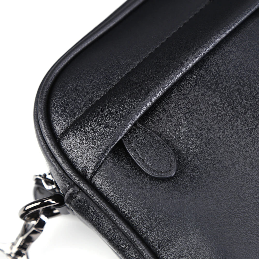 Sac à Épaule de Business Décontracté pour Hommes en Cuir PU Sac Messager à Large Sangle Sacs Bandoulière à Carreaux Plaid Designer Sacs à Bandoulière pour Hommes
