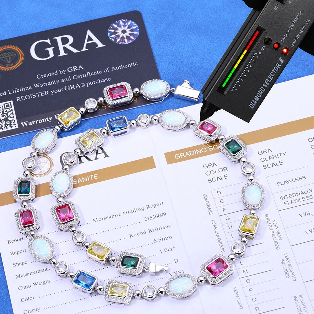 đ Collier & Bracelet Hip Hop en Argent 925 avec Moissanite â Style Miami Cuban