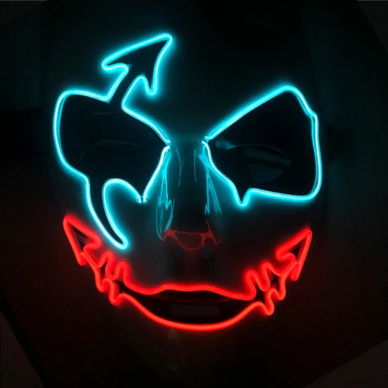 Masque Shuffle Lumineux – Cosplay Demon Slayer et Accessoire Halloween