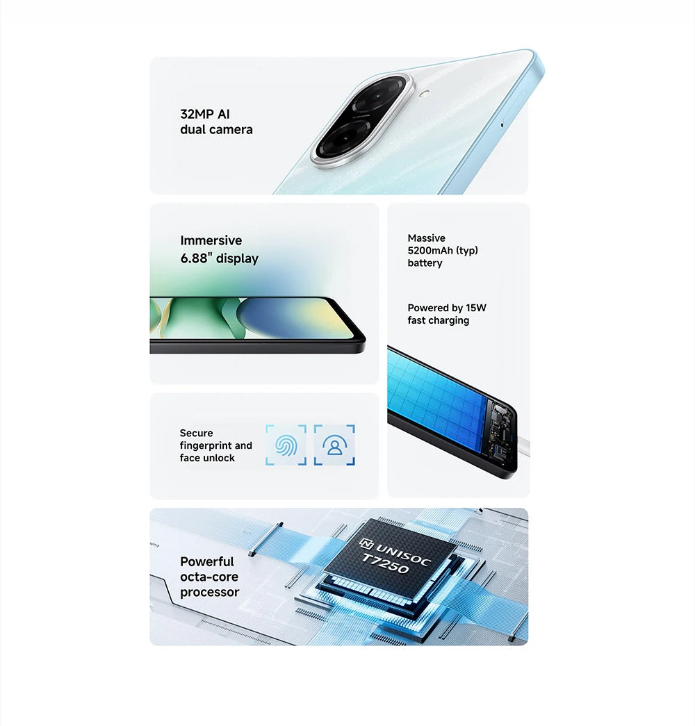 Smartphone Xiaomi Redmi A5 – Version Mondiale, Écran 6.88", 5000mAh, Double SIM