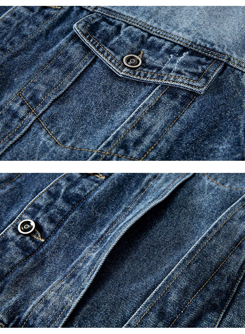Veste en denim homme loose KK LUFAINA – Style casual sport printemps/automne