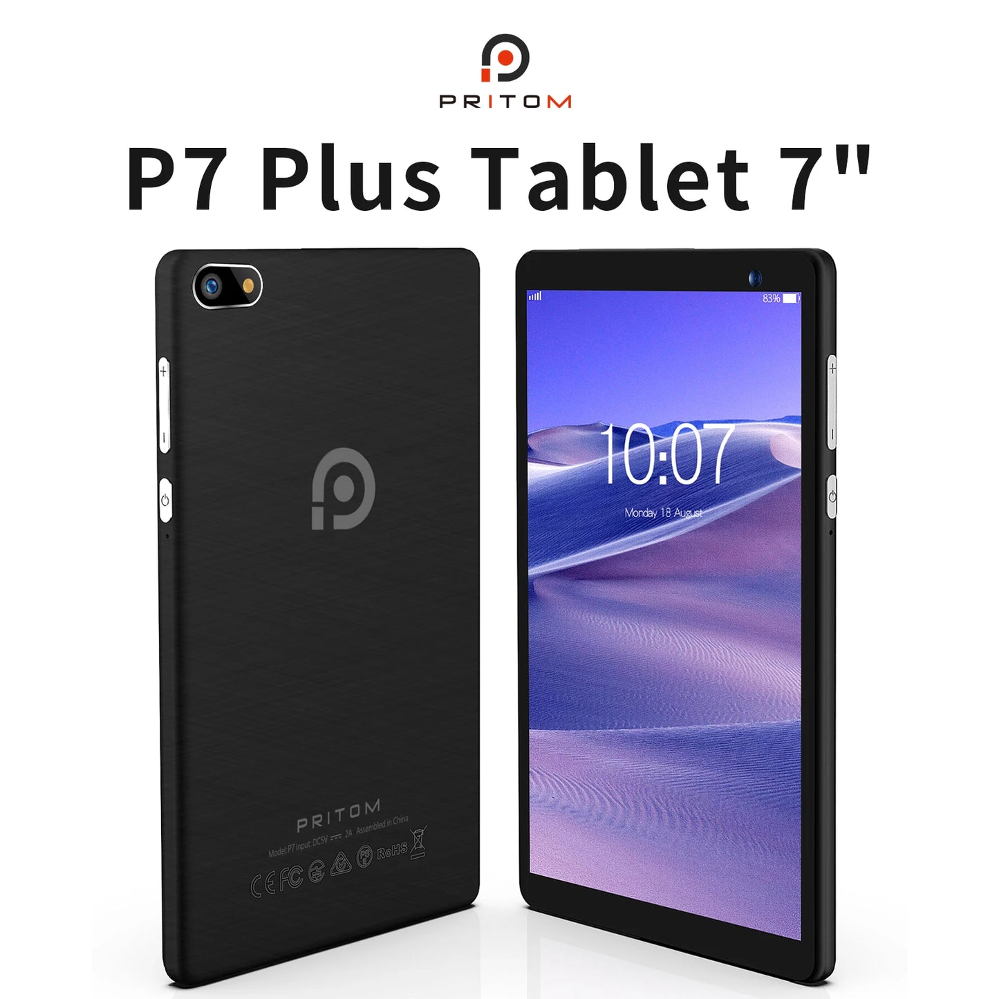 ITOM-Tablette PC de 7 Pouces, 32 Go, Android 11, avec Façades, Processeur Core, Écran HD IPS, Caméra pour Touristes, Wifi, avec Étui de Protection en PU