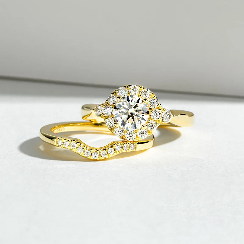 Bague Femme Argent 925 Sterling avec Moissanite – Trendy pour Engagement