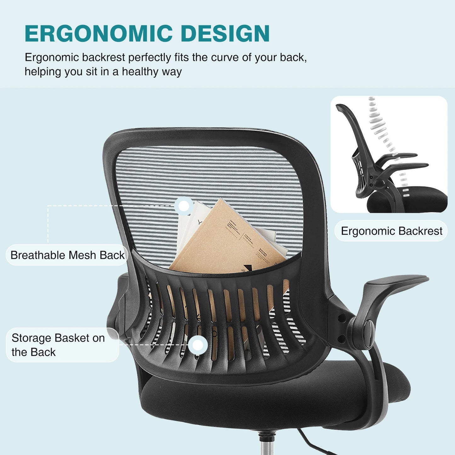 Chaise de bureau ergonomique JHK C-3718