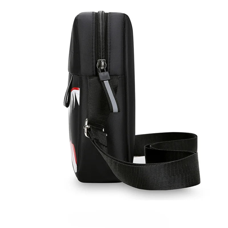 Sac Bandoulière Messager Décontracté Pour Hommes en Nylon Sac à Téléphone Unisexe Sac de Voyage à Taille Male Pochette de Poitrine.