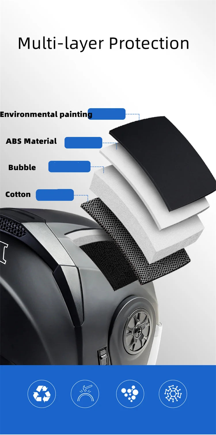 Casque de moto rabattable pour hommes et femmes, sécurité, descente, motocross, course modulaire, visage intégral personnalisé, approuvé par le DOT